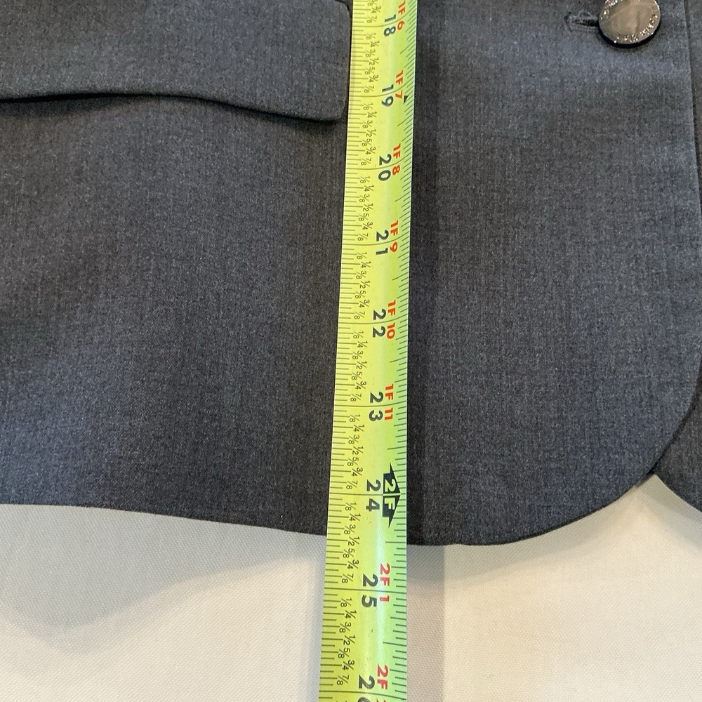 Calvin Klein Womens 12 Gray 2-Button Front Blazer Career Office Corporate Preppy - Picture 6 of 9